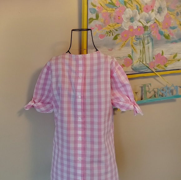 Banana Republic Pink Plaid Summer Top - Picture 3 of 9